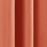 52 x 84 inch Solid Orange Apricot Thermal Blackout Curtain Panels - Set of 2