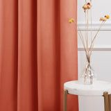 52 x 84 inch Solid Orange Apricot Thermal Blackout Curtain Panels - Set of 2