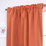 52 x 96 inch Solid Orange Apricot Thermal Blackout Curtain Panels - Set of 2