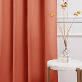 52 x 96 inch Solid Orange Apricot Thermal Blackout Curtain Panels - Set of 2