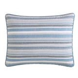 100-Percent Cotton Blue White Grey Nautical Stripes 4 Piece Daybed Cover Set