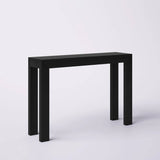 Solid Wood Modern Accent Console Table / Sofa Table in Black Finish