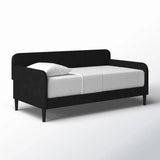 Twin size Modern Black Velvet Upholstered Daybed