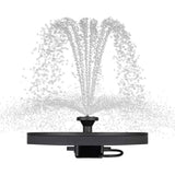 Solar Powered Birdbath to Water Fountain Kit with 4 Nozzle Heads