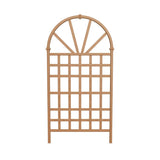 77-inch Outdoor Light Brown Vinyl Lattice Garden Trellis with Arched Top