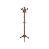 Classic Traditional Solid Wood Coat Rack in Walnut Finish