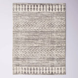 5-ft. x 7-ft. Grey Ivory Chevron Stripe Geometric Boho Style Area Rug