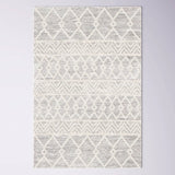 5-ft. x 7.5-ft. Hand Woven Wool Blend Grey Beige Ivory Persian Style Area Rug