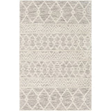 5-ft. x 7.5-ft. Hand Woven Wool Blend Grey Beige Ivory Persian Style Area Rug