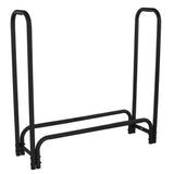 4-Ft Heavy Duty Steel Black Metal Firewood Rack - Easy to Assemble