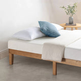 Full size Solid Wood Platform Bed Frame in Natural Wooden Finish