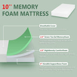 Full size 10-inch Thick Medium Firm Cool Gel Memory Foam Mattress