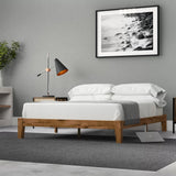 Full size Simple Modern Solid Wood Platform Bed Frame - 700 lb. Weight Capacity