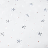 Full size Coastal Beach Starfish White Navy Red 100-Percent Cotton Sheet Set