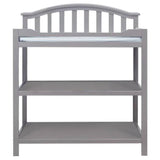 SF Home Baby Toddler Changing Table in Grey Wood Finish with Changing Pad