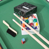 54-inch Green Fleece Top Pool Table Set with Balls Cues and Rack