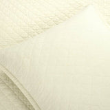 King/CAL King Lightweight Cotton Linen Ivory Reversible 3-PC Quilt Set