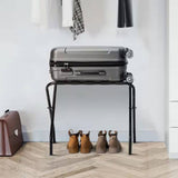 Sturdy Black Metal Foldable Luggage Rack