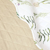 King/California King Scallop Edge Floral Lightweight 3 Piece Quilt Set