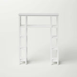 Over the Toilet Bathroom Shelving Unit with 9-Shelves in White Wood Finish