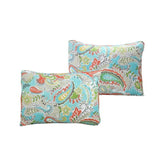 Aqua Paisley Floral 4 Piece Daybed Cover Set