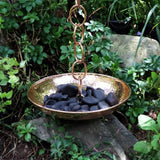 Hand Hammered Copper Polished Rain Chain Basin - 16.5 inch Diameter