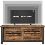 Farmhouse TV Stand Entertainment Center w/ Sliding Wood Doors for TV up to 50-in