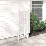 75-inch White Vinyl Outdoor Garden Trellis - Made in USA