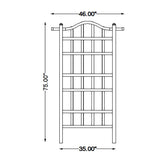 75-inch Outdoor White Vinyl Garden Plant Trellis with Ground Anchors