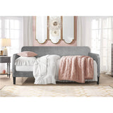 Twin size Modern Grey Silver Velvet Upholstered Daybed