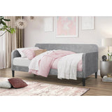 Twin size Modern Grey Silver Velvet Upholstered Daybed