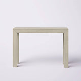 Solid Wood Modern Accent Console Table / Sofa Table in Beige Seashell Finish