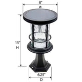 Outdoor Pole/Base/Wall Mount Solar LED Light - Yard Path Lighting - 100 Lumens