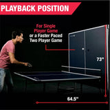 Official Size Blue Ping Pong Table Tennis Set with Net 2 Balls and 2 Paddles