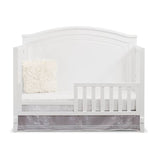 SF Home Solid Wood Toddler Bed Rail in White Finish - Crib Sold Separately