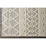 2-ft. x 3-ft. Hand Woven Wool Blend Grey Beige Ivory Persian Style Area Rug