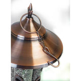 Large Copper Bird Feeder with 3 Tubes and 9 Feeding Ports