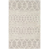 3-ft. x 5-ft. Hand Woven Wool Blend Grey Beige Ivory Persian Style Area Rug