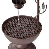 Outdoor Indoor 6-Tier Hanging Cups Water Fountain in Bronze Finish