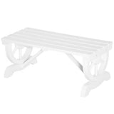 Outdoor Farmhouse Fir Wood 2-Person Garden Bench in White Finish