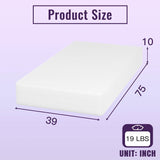 Twin size 10-inch Charcoal Infused Memory Foam Mattress with Removable Cover