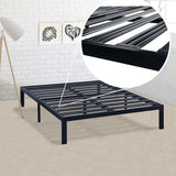 Twin size Heavy Duty Metal Platform Bed Frame with Wide Steel Slats