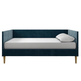 Full size Modern Navy Blue Upholstered Daybed