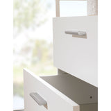 Contemporary Style White 4-Drawer Bedroom Bureau Storage Chest