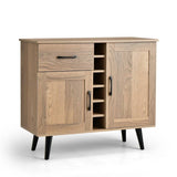 Modern Mid-Century Style Kitchen Buffet Dining Sideboard Cabinet with Wine Rack