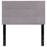 Twin size Modern Light Grey Fabric Upholstered Panel Headboard