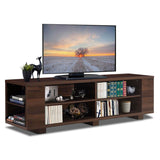 Modern TV Stand in Walnut Wood Finish - Holds up to 60-inch TV